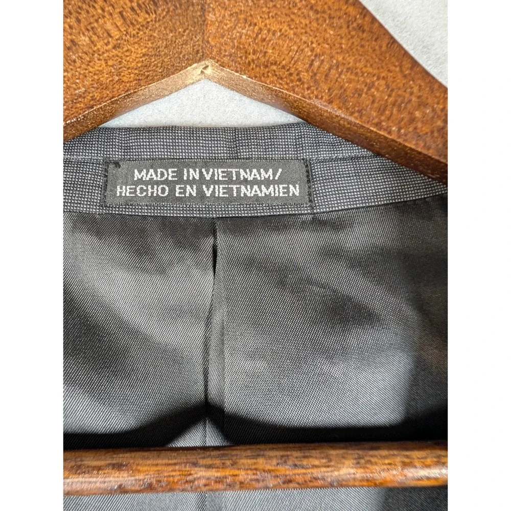 Stafford Mens Grey 100% Pure New Wool Blazer Sport Coat 48L 551-5035